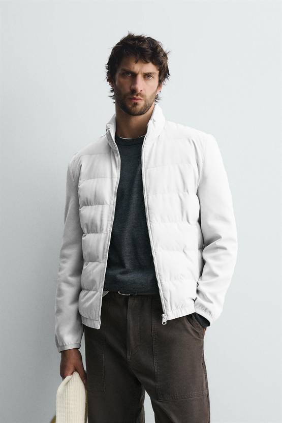 Men Solid Puffer Jacket